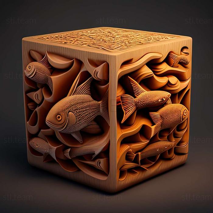 3D model Bodywork fish cube (STL)